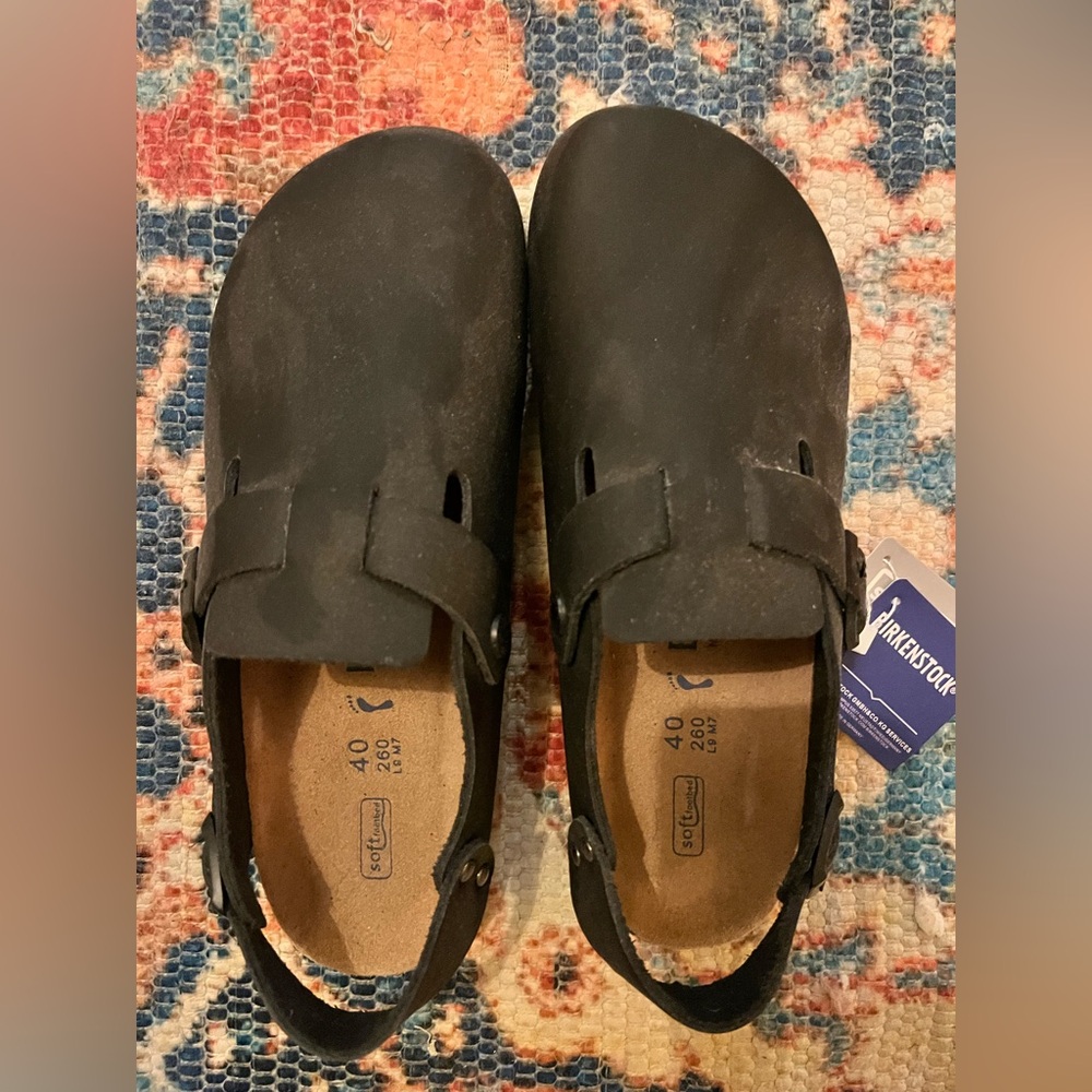 Birkenstock Tokiyo Black Leather size 40